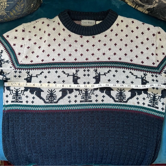 Vintage Rob Winter Reindeer Sweater Medium - Picture 8 of 11